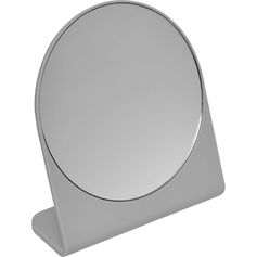 Miroir rond à poser gris 17x19cm