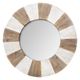 Miroir rond bois à relief en bois bicolore D 90cm