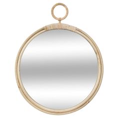 Miroir rond en rotin D 38cm
