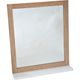 Miroir salle de bain STOCKHOLM contour bois et tablette 48x53.5x10cm