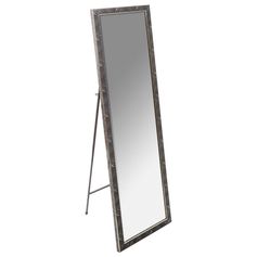 Miroir sur pied rectangulaire effet marbre 35x125cm