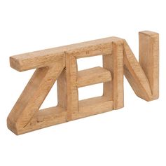 Mot déco à poser zen en bois de manguier L 23cm