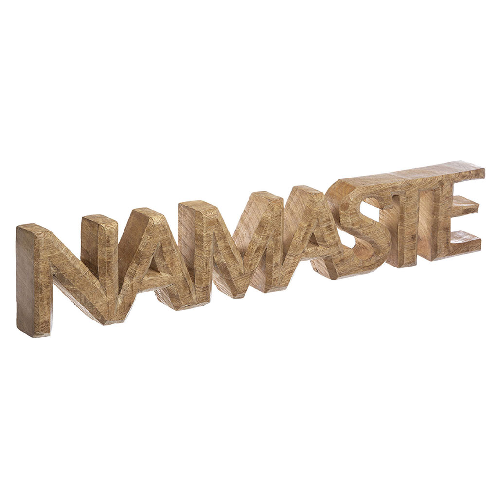 Mot décoratif à poser bois NAMASTE 56cm