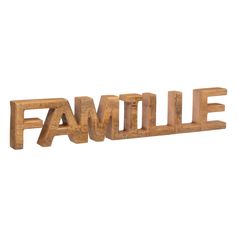 Mot décoratif FAMILLE en bois H 10cm