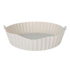 Moule pour friteuse à air chaud rond silicone blanc 22x4.5cm