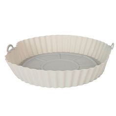 Moule pour friteuse à air chaud rond silicone blanc 24x4.5cm