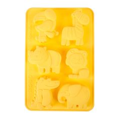 Moule silicone 6 pièces animaux de la jungle jaune - NOEMIE HONIAT