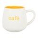 Mug CAFÉ jaune céramique 23cl