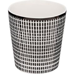 Mug conique porcelaine BOHEMIA noir et blanc 26cl