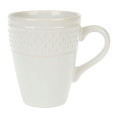 Mug faïence GRAIN DE RIZ blanc 35cl - LETHU