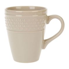 Mug faïence GRAIN DE RIZ taupe 35cl - LETHU