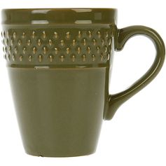Mug faïence GRAIN DE RIZ kaki 35cl - LETHU