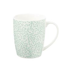 Mug FLORAL GREEN porcelaine 33cl