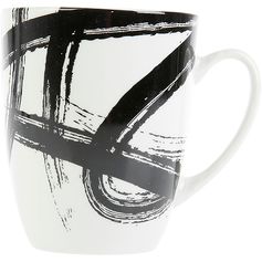 Mug porcelaine ART noir et blanc 34cl  - LETHU