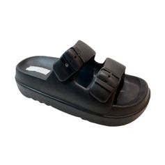 Mules femme à semelle haute noir 36-41