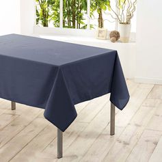 Nappe de table rectangle polyester uni béton 140x250cm