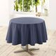 Nappe de table ronde en polyester uni béton 180cm