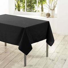 Nappe rectangulaire anti-taches ESSENTIEL noire 140x250cm