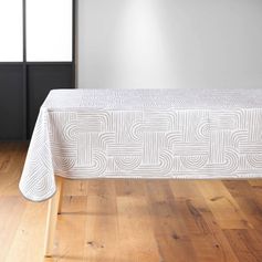 Nappe rectangulaire PANDORE polyester naturelle 150x240cm