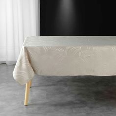 Nappe rectangulaire PLUMETTE polyester lin 140x240cm