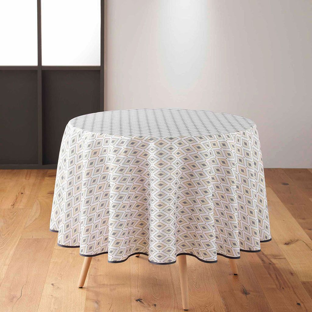 Nappe ronde ORICIA polyester imprimée D 180cm Centrakor