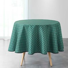 Nappe ronde polyester ARTCHIC verte D 180cm