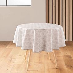 Nappe ronde polyester KALINI naturelle D180cm