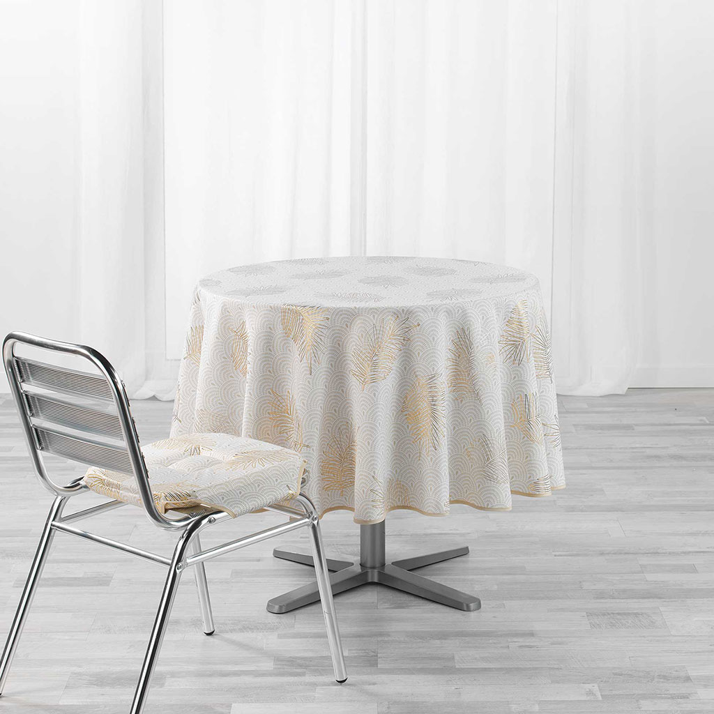 Nappe ronde polyester SUNNY GOLD D 180cm Centrakor