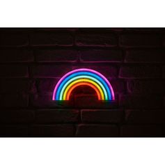 Néon arc-en-ciel multicolore à piles 30x16cm