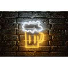 Néon chope de bière USB 30x35cm