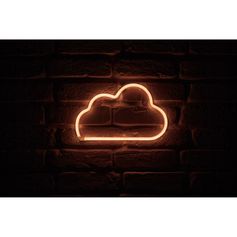 Néon nuage à piles blanc 29x18.5cm