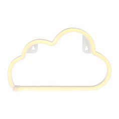 Néon nuage à piles blanc 29x18.5cm