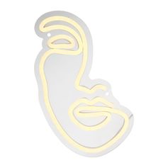 Néon visage USB blanc 25x17cm