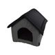 Niche noire et grise chien 47cm
