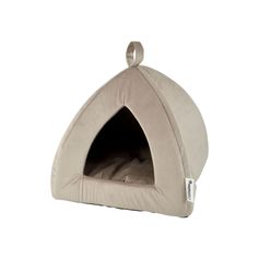 Niche tipi chien et chat velours beige H 30cm
