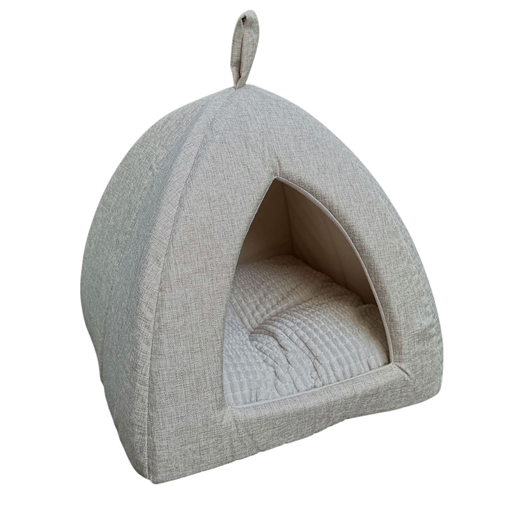 Niche tipi SOFT TOUCH chien et chat beige H 40cm