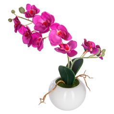 Orchidée et pot céramique H 30cm