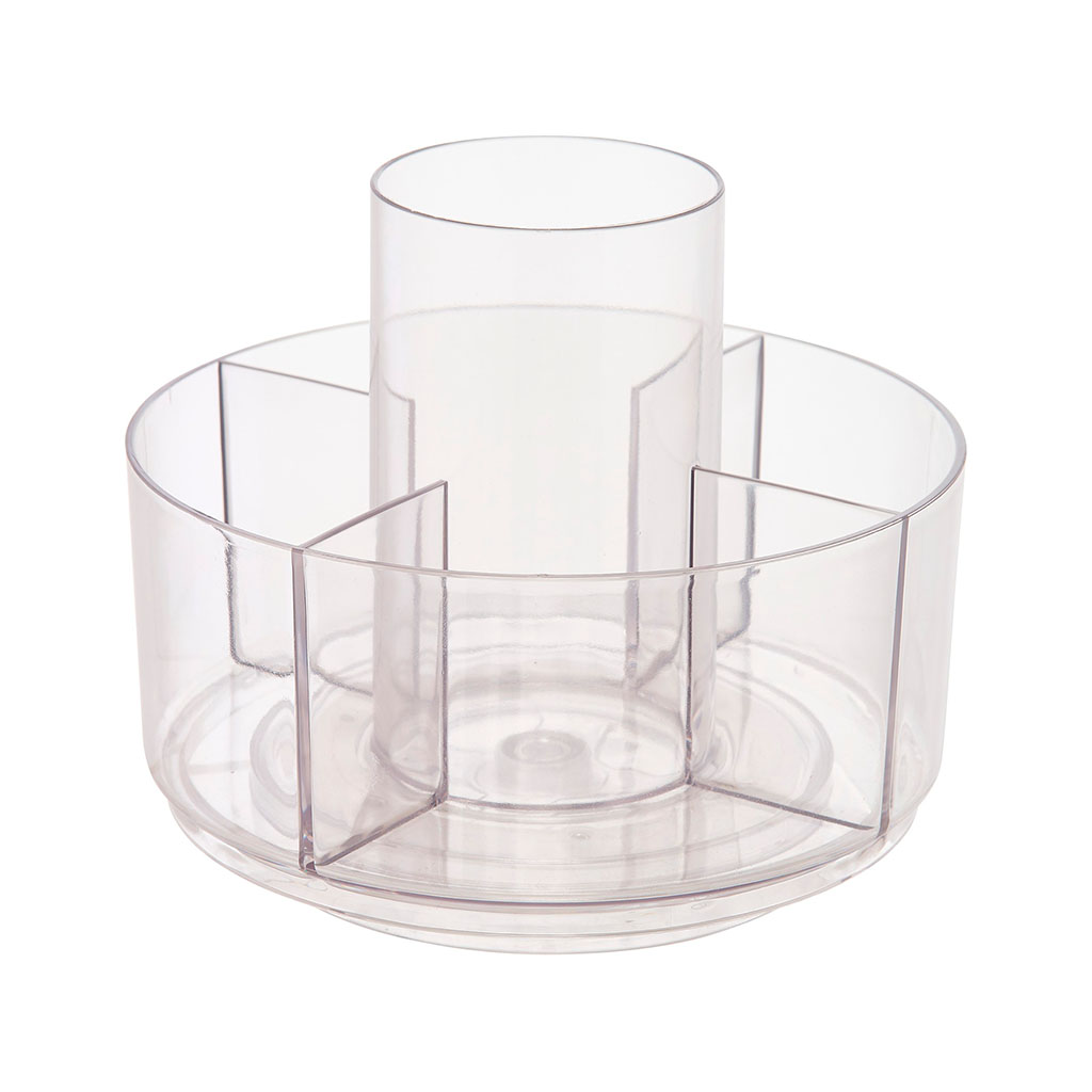 Organisateur de maquillage SELENA rotatif 5 compartiments 18x18cm