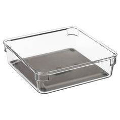 Organiseur de tiroir en plastique gris 16x16x4.5cm