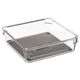 Organiseur de tiroir en plastique gris 16x16x4.5cm
