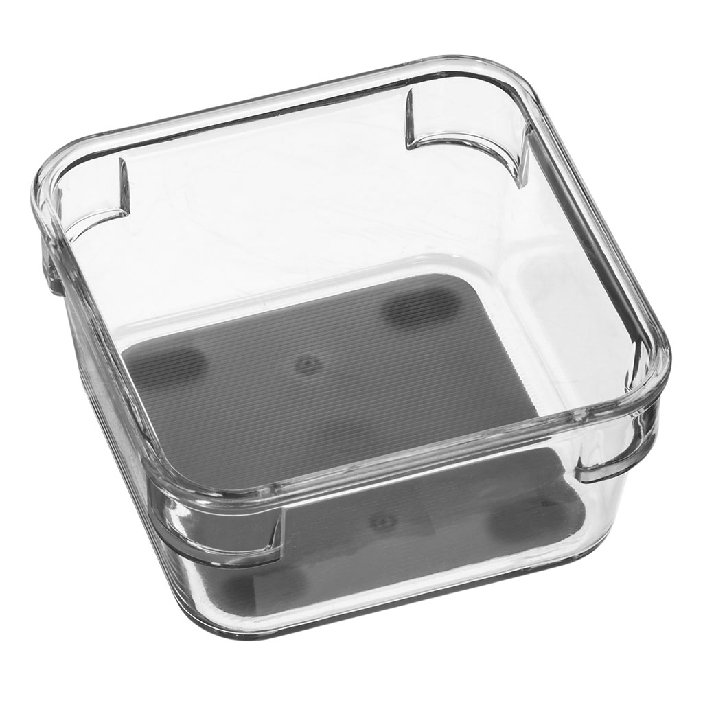 Organiseur tiroir plastique transparent 9x9cm
