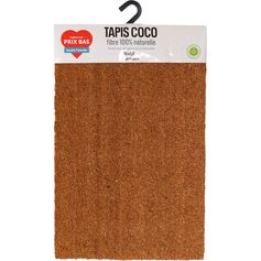 Paillasson fibres de coco naturel 39x59cm