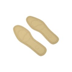 Paire de semelles cuir beige et noir pointure 35-37