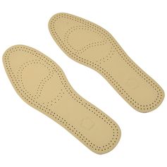 Paire de semelles cuir beige et noir pointure 44-46