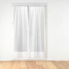 Paire de vitrage à passants DALYA blanc 70x200cm