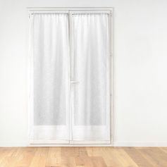 Paire de vitrage à passants OLYMPIA blanc 70x200cm