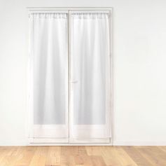 Paire de vitrage à passants POUPETTE blanc 70x200cm