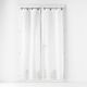 Paire de vitrages à anneaux LINKA polyester blanc 70x200cm