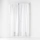 Paire de vitrages avec passants cachés LISSEA polyester blanc 70x200cm