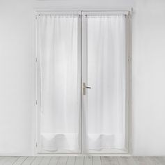 Paire de vitrages avec passants cachés LUMINEA polyester blanc 70x200cm